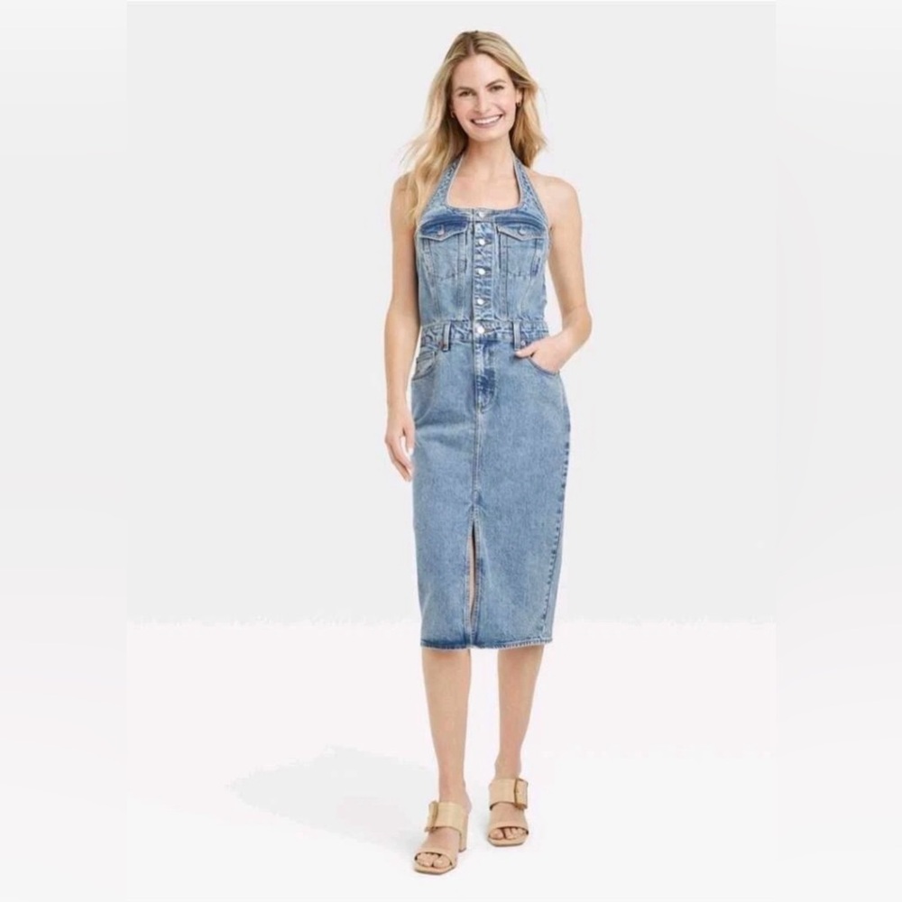 NEW⭐️ Denim Halter Dress